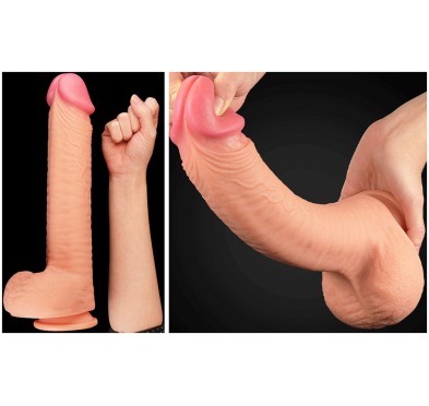 Ogromne dildo realistyczny wygląd przyssawka 30 cm